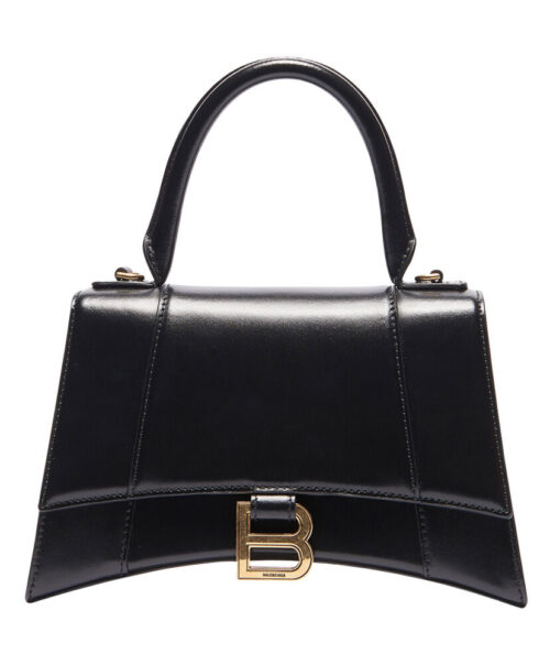 Balenciaga Hourglass Small Top Handle Bag Black